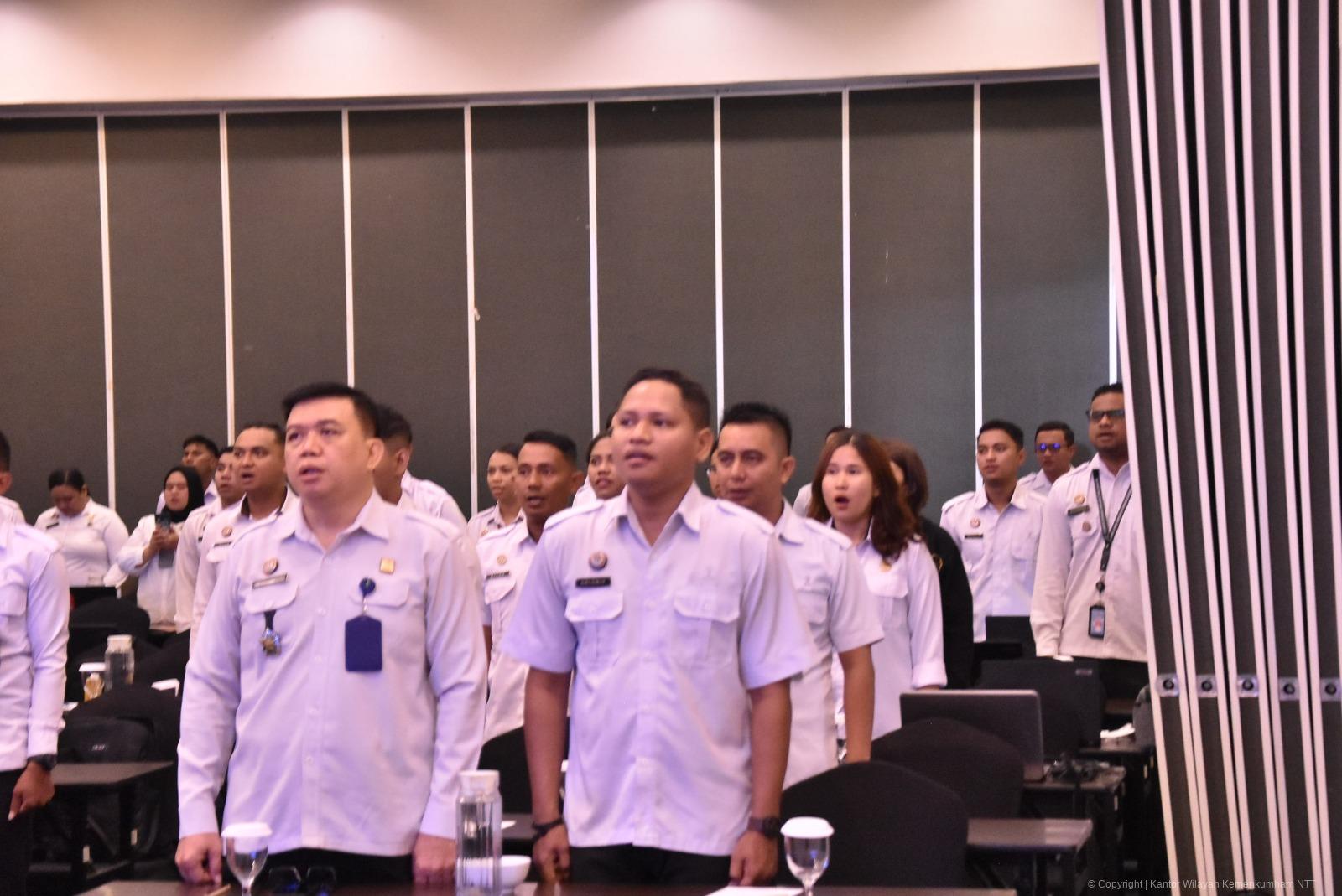 RUDENIM KUPANG IKUTI PEMBUKAAN KEGIATAN PRA REKONSILIASI DATA LAPORAN KEUANGAN DAN PEMUTAKHIRAN DATA BMN