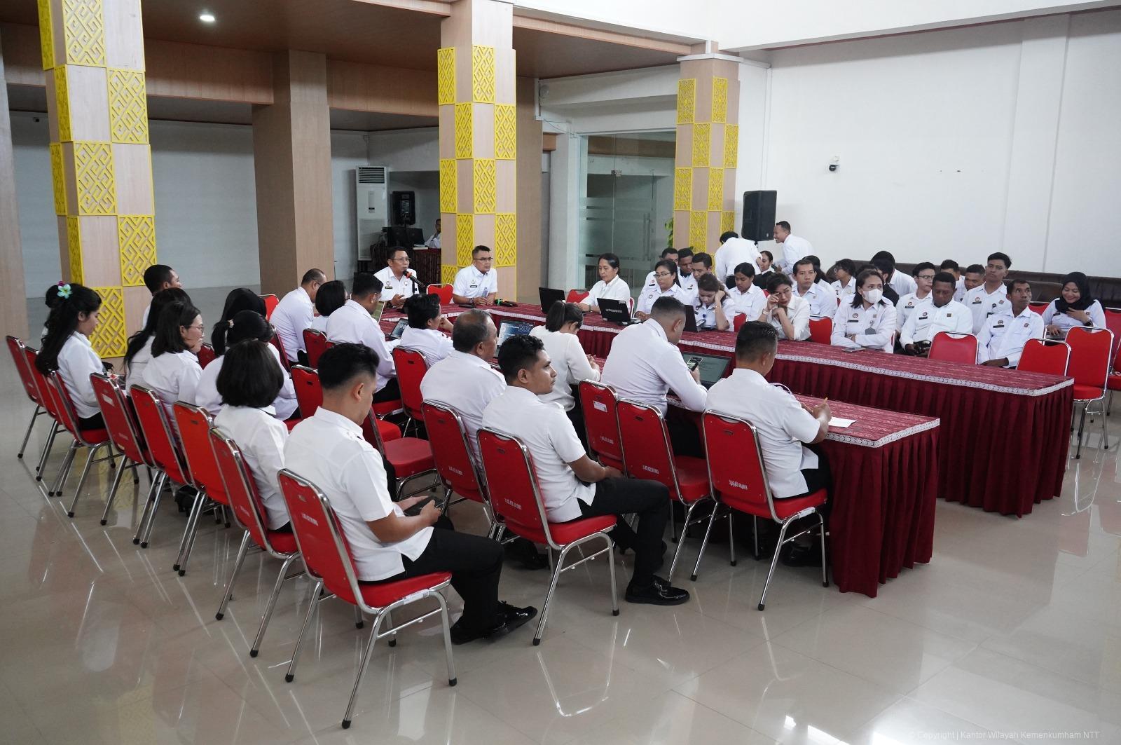 Satukan Langkah Menuju WBBM, Kanwil Kemenkum NTT Bahas Rencana Aksi Zona Integritas
