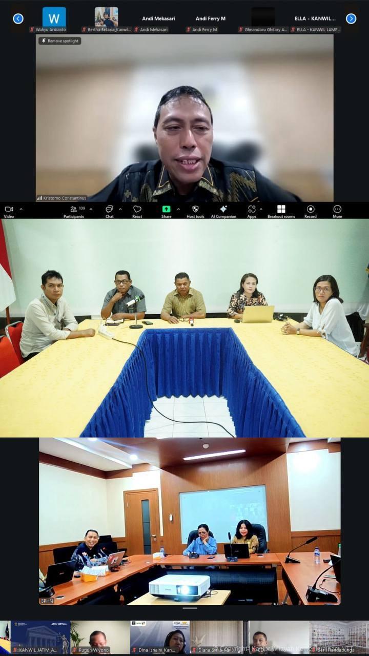 Kakanwil Hukum NTT Ajak Jajaran Dukung Penyusunan Kebijakan Hukum Berbasis Data Dan Peningkatan Kualitas Layanan Bantuan Hukum Bagi Masyarakat