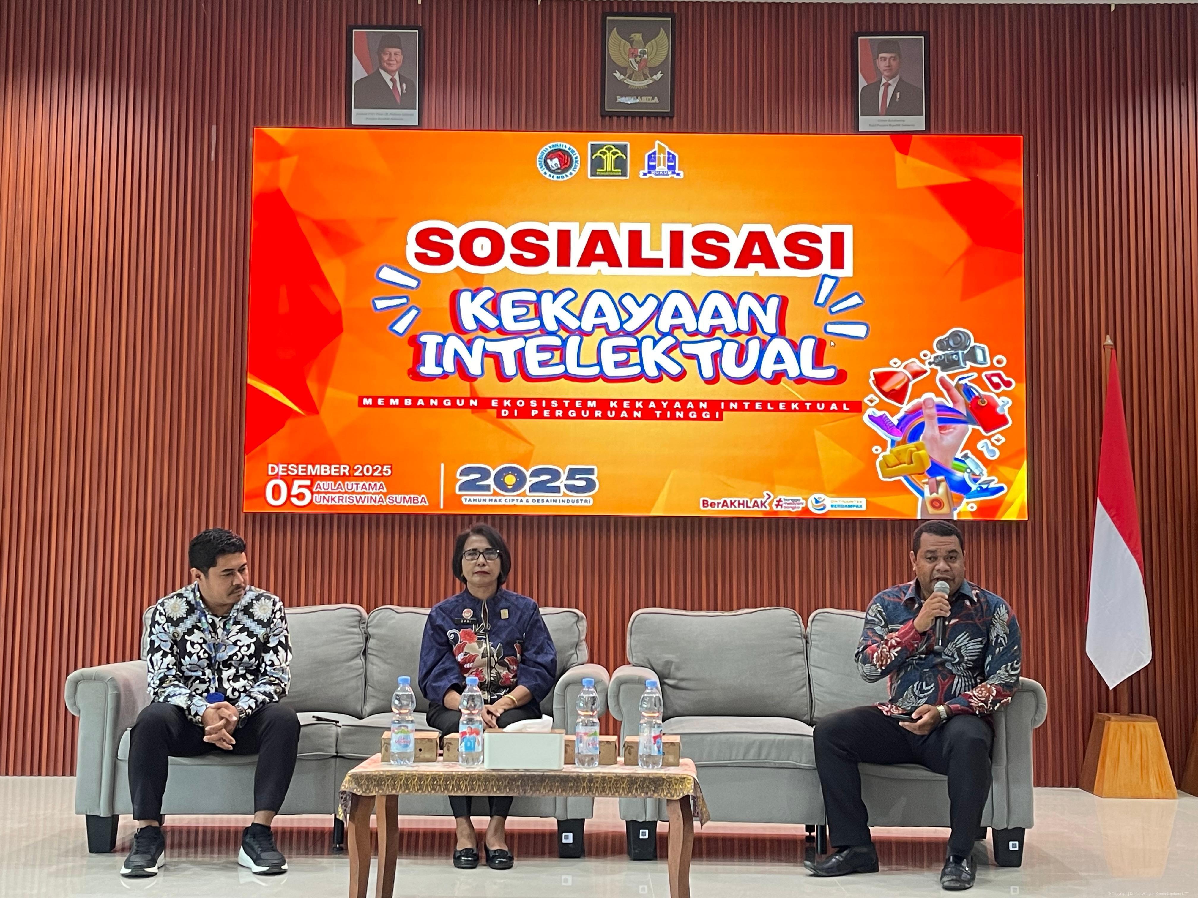 Antusiasme Tinggi Civitas Akademika Warnai Sosialisasi KI Kemenkum NTT di Kampus Di Unkriswina Sumba